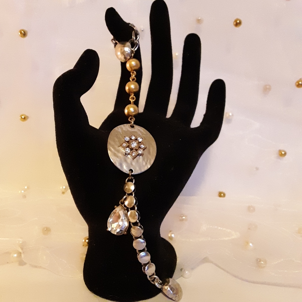 Chico's Gold/Slvrtone Bracelet 7-1/2" Magnetic